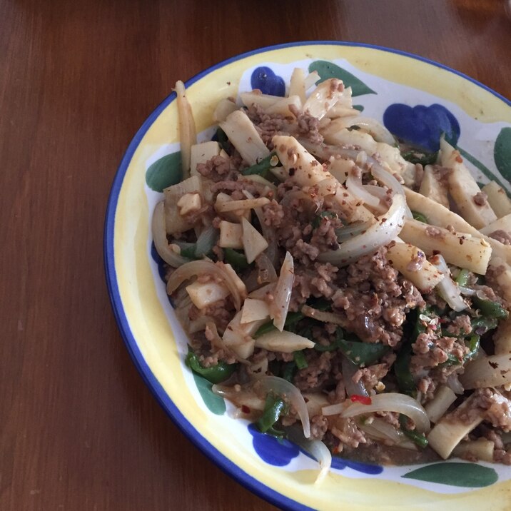 ひき肉で作る青椒肉絲